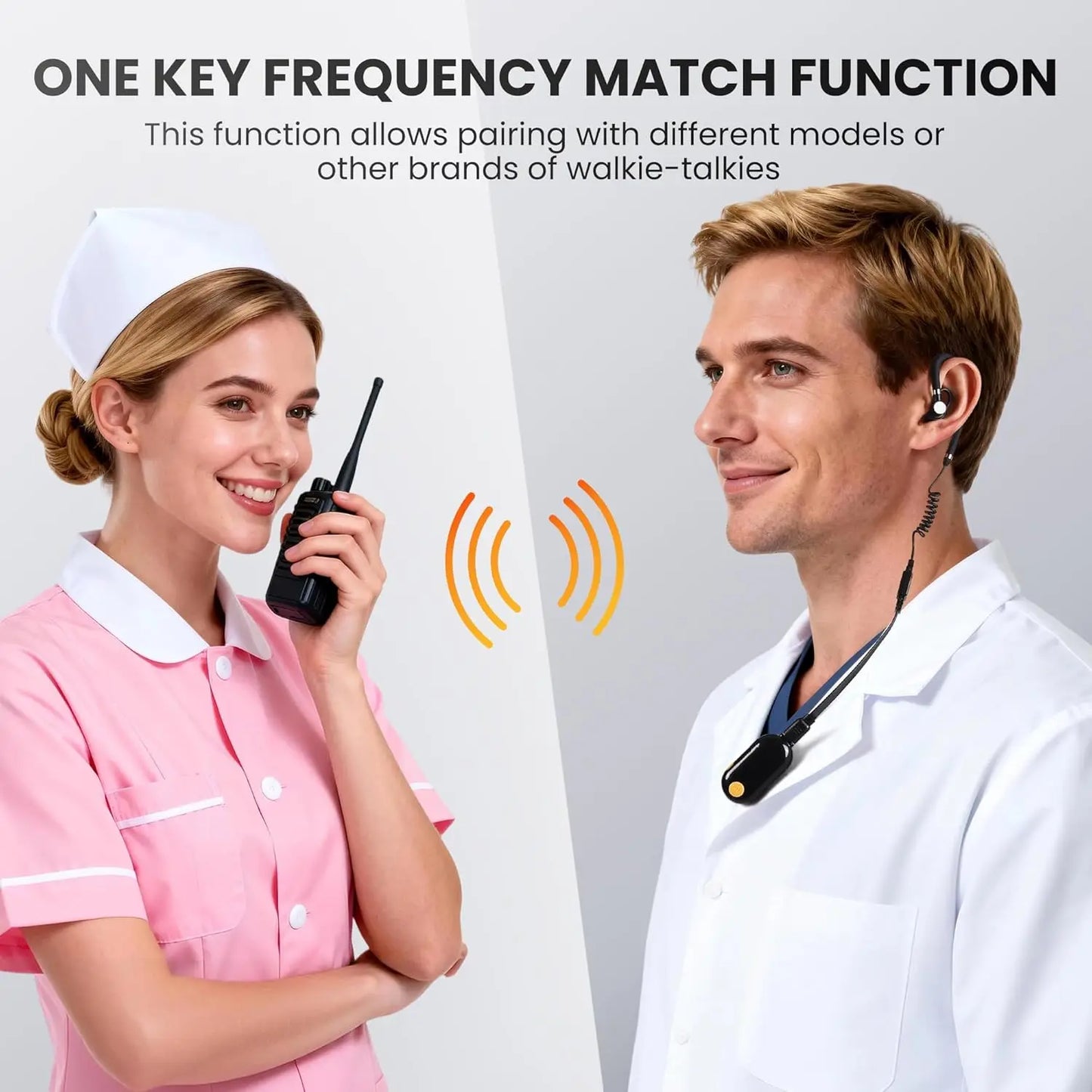 Super Mini Walkie Talkies, Portable Two-Way Radios for Restaurants, Outdoor Sports, Retail Stores, Hospital & Travel – 3 Pack