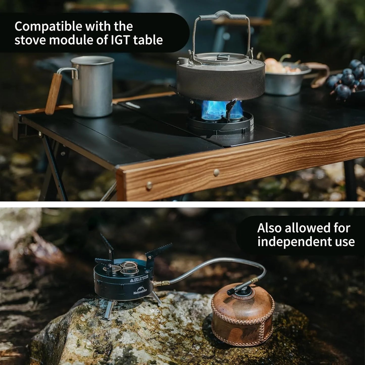 Naturehike Camping IGT Stove Outdoor Foldable Gas Stove Butane Fuel Stove Tourist Gas Burner Picnic Stove Cookware