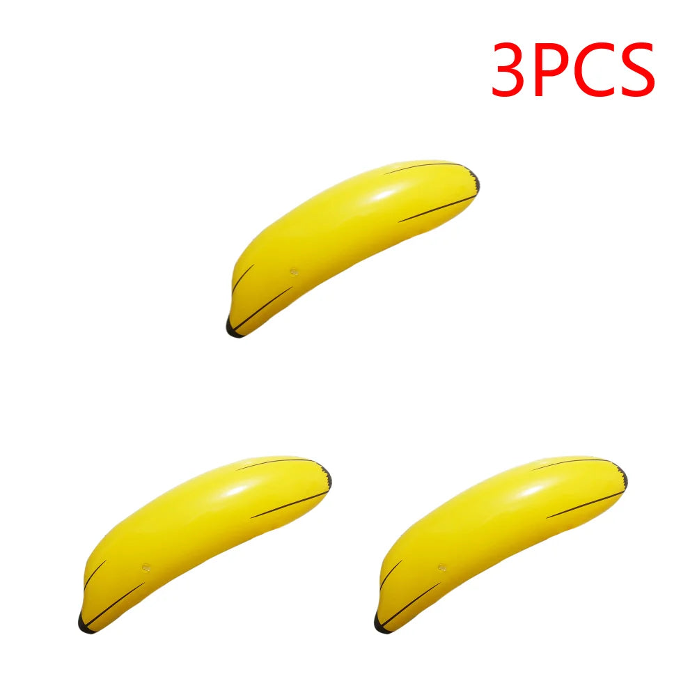 Inflatable Banana Fruit Foil Balloons PVC Blow Up Pool Water Beach Party Cute Shape Children Kids Toy Water Beach Party Decor