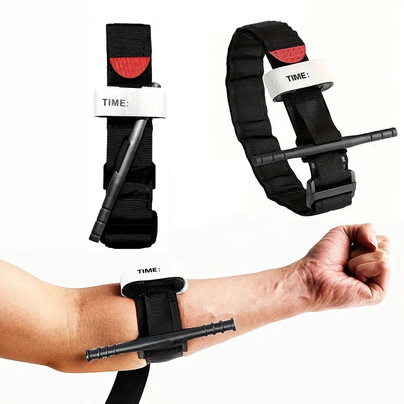 10Pcs/Set Tactical Tourniquet, 95cm Adjustable Buckle Emergency Medical Survival Tourniquet for Outdoor Exploration & First Aid