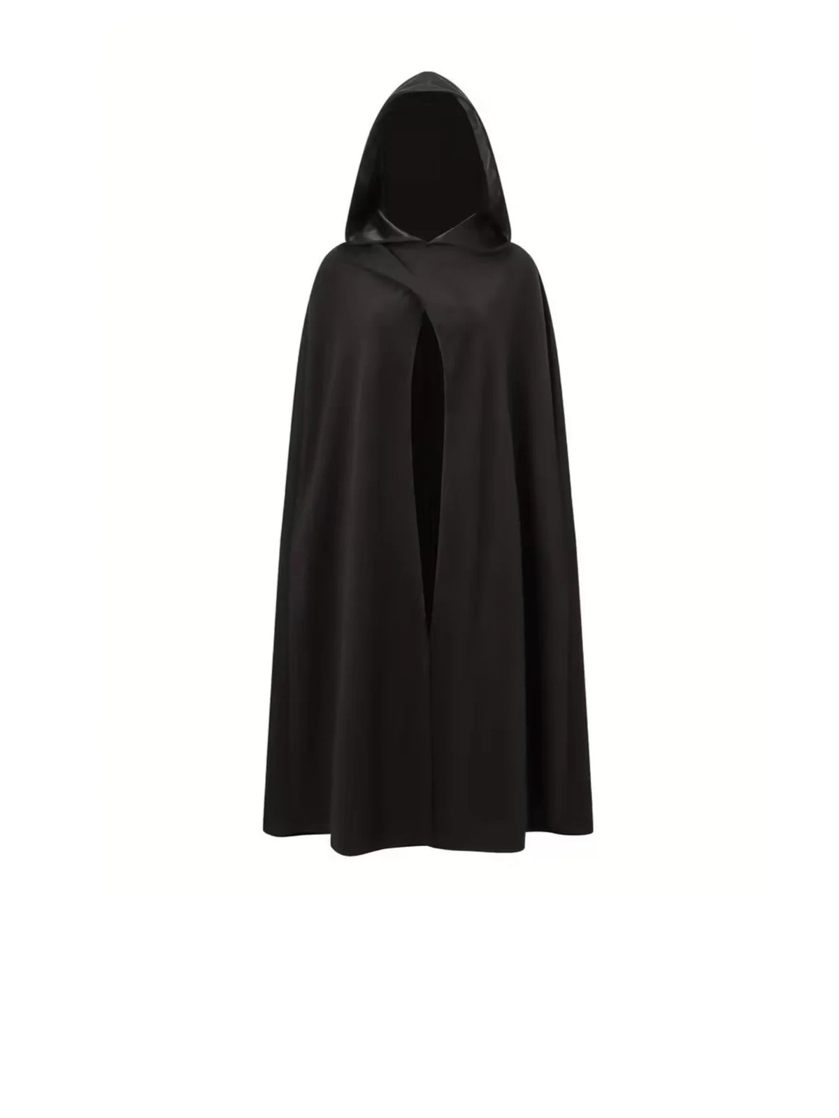 New Halloween Costume Cloak, Fleece Hooded Halloween Cape, Retro Asymmetrical Design Role Play Coat, Party Outfit, Autumn & Winter Clothing Accessory, Cosplay Costume
