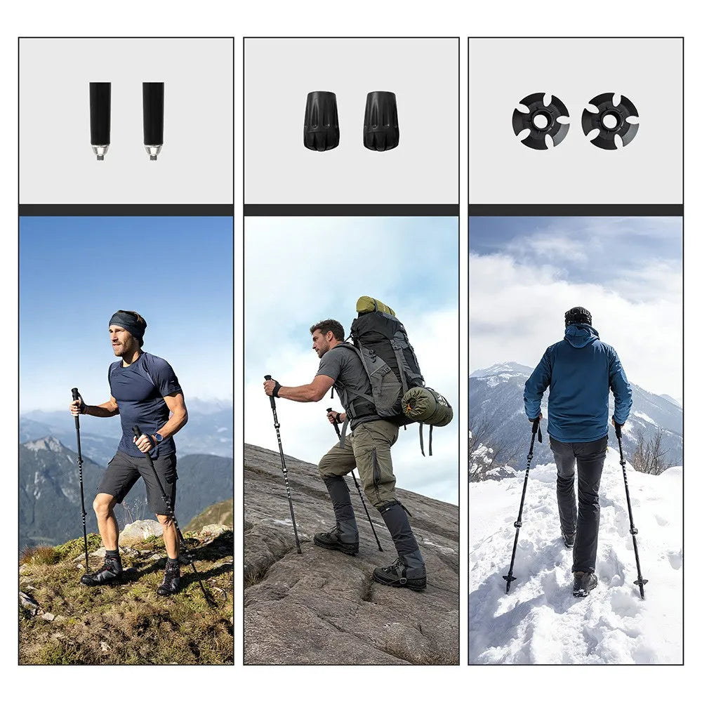 Night Cat Collapsible Trekking Pole: Lightweight Hiking Stick Adjustable Walking Pole for Backpacking Climbing