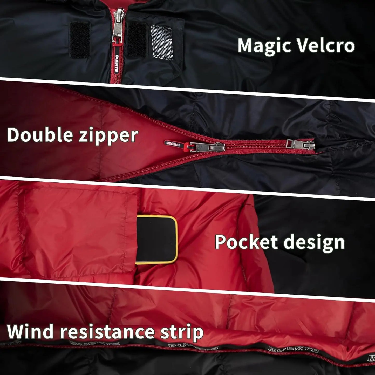 620FP Down Sleeping Bag for Adult Backpacking, Hiking, Camping - Lightweight with Compression Sack
