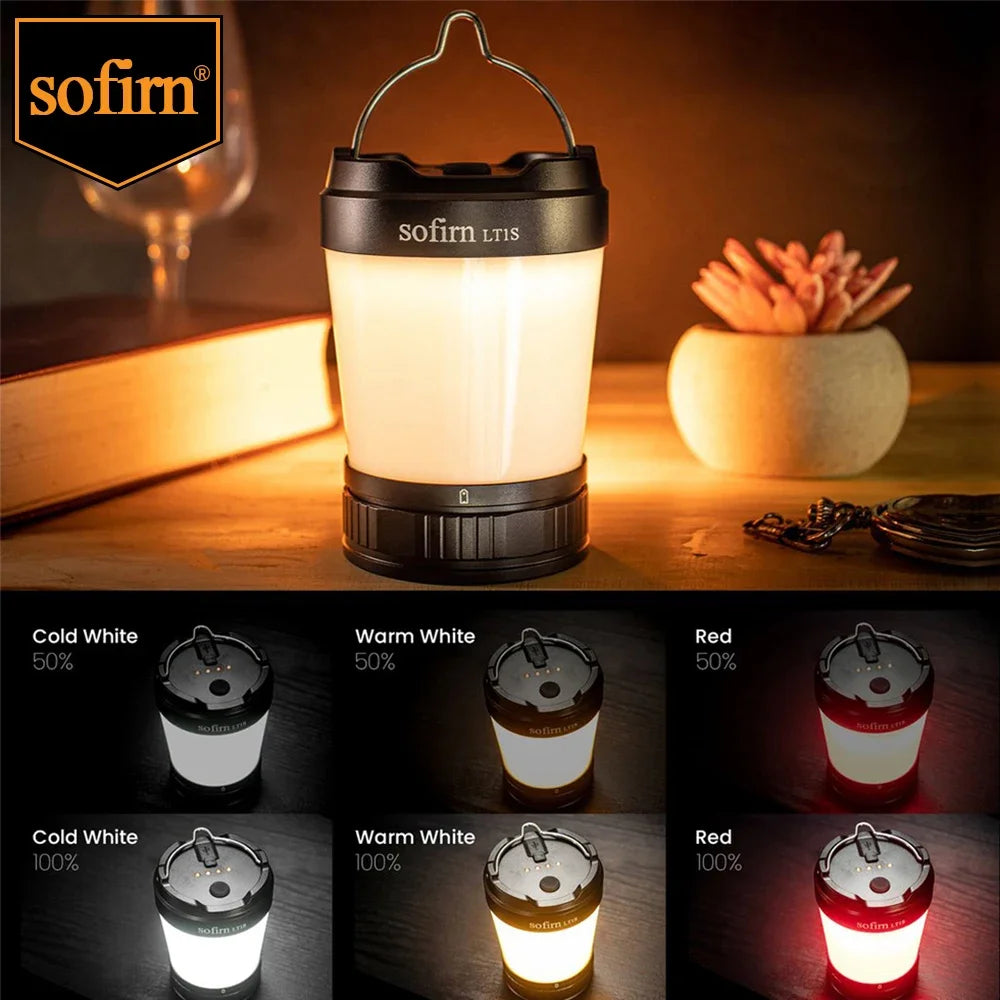 Camping Light USB C 21700 Rechargeable Powerful Torch Portable Emergency Lantern 2700K-6500K with Reverse Charging