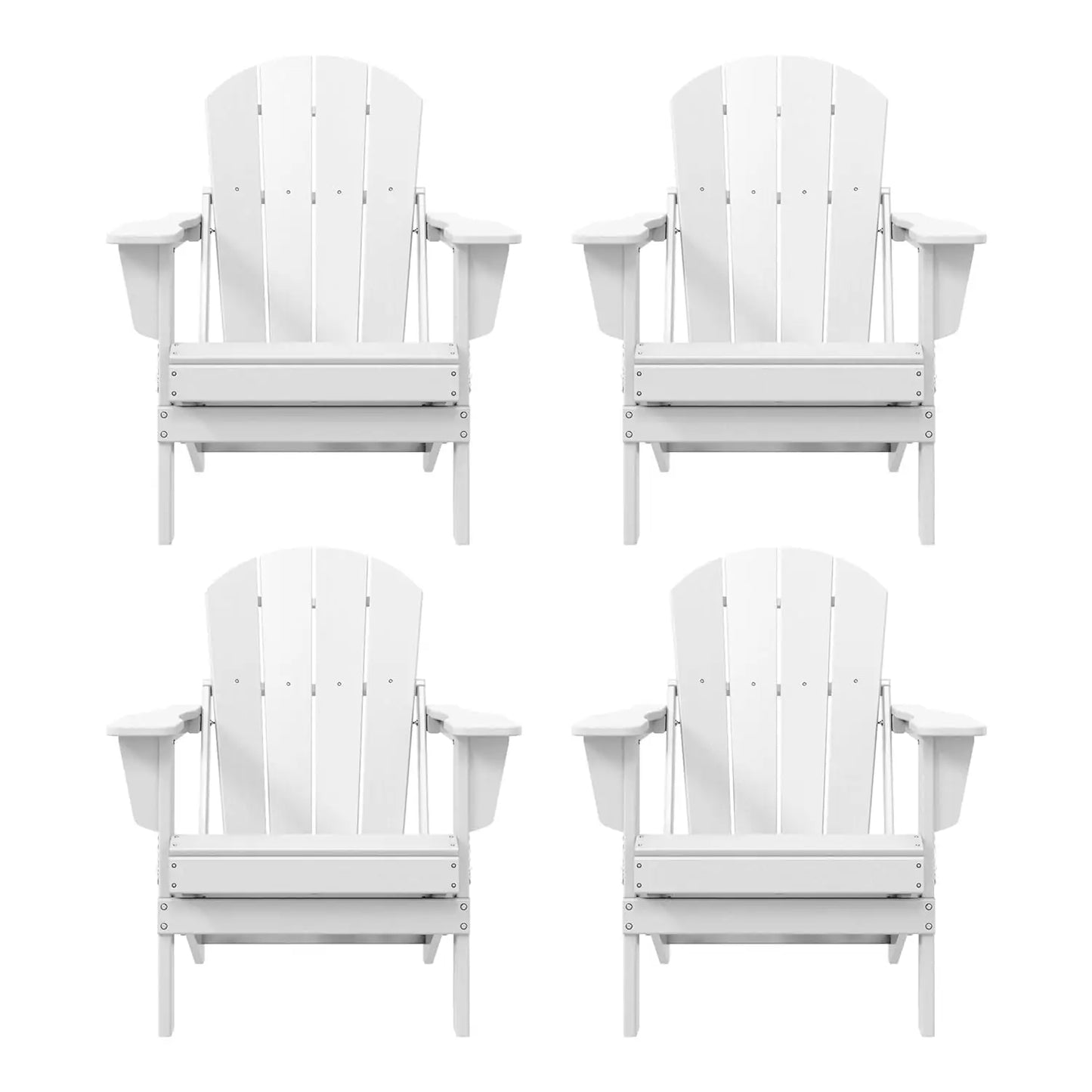 Outdoor Folding Poly Adirondack Chair (Set of 4), Orange, Customized