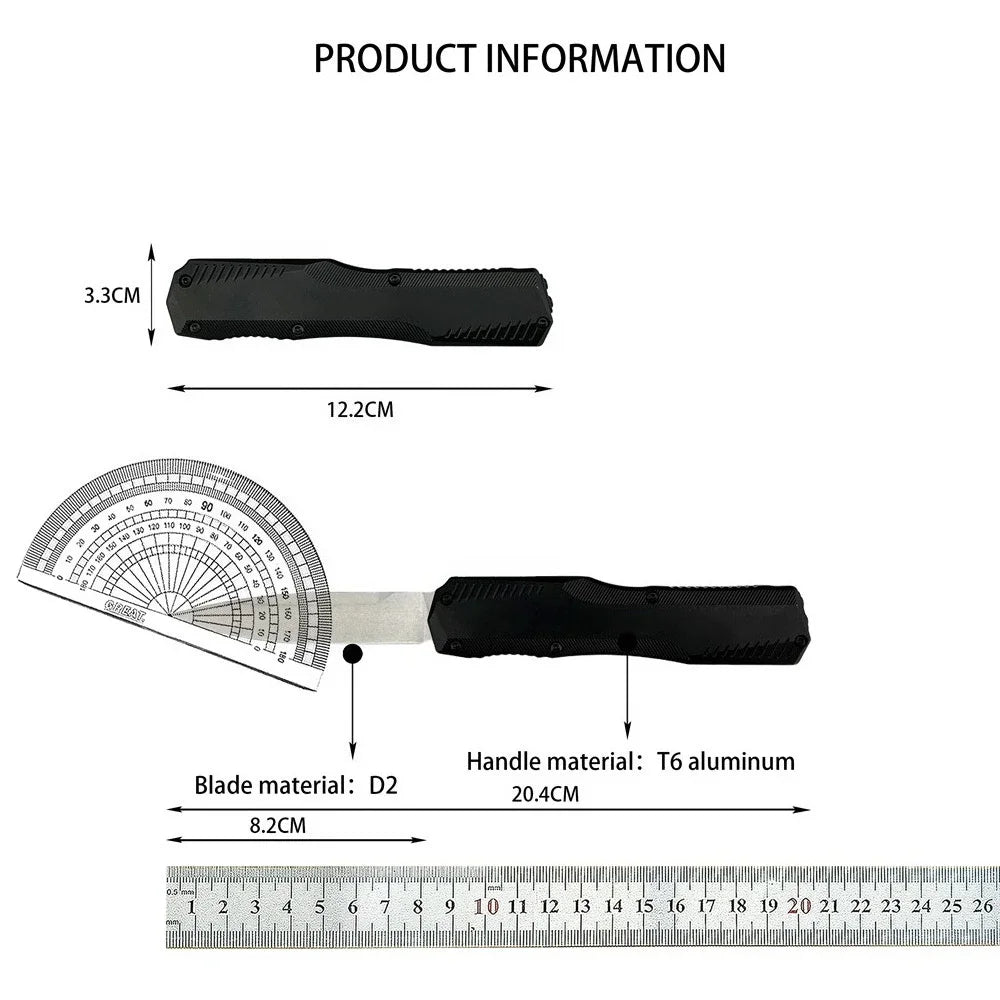 9000 A High-quality T6 Aluminum Handle with D2 Blade Knife Outdoor EDC Rock Climbing Camping Portable Tool