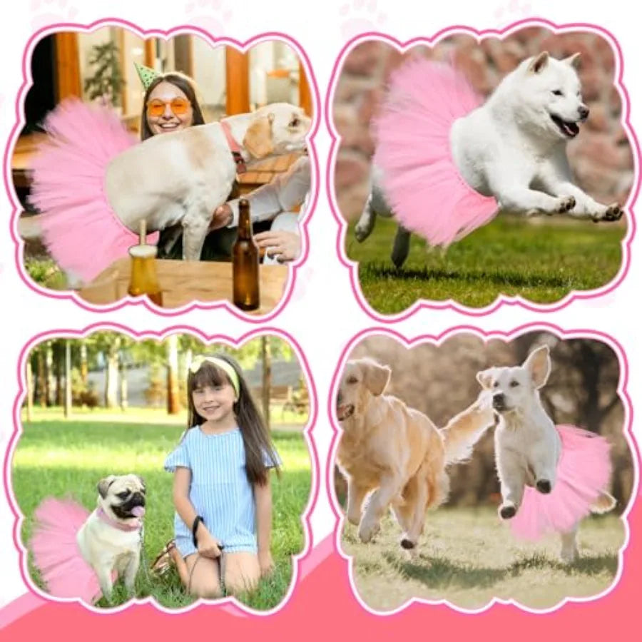Dog Tutu Tulle Tutu for Dogs Small Large Medium Puppy Dress Ballerina Costume Skirt for Holiday Puppy Cats Bunny Pet Outfit Bir
