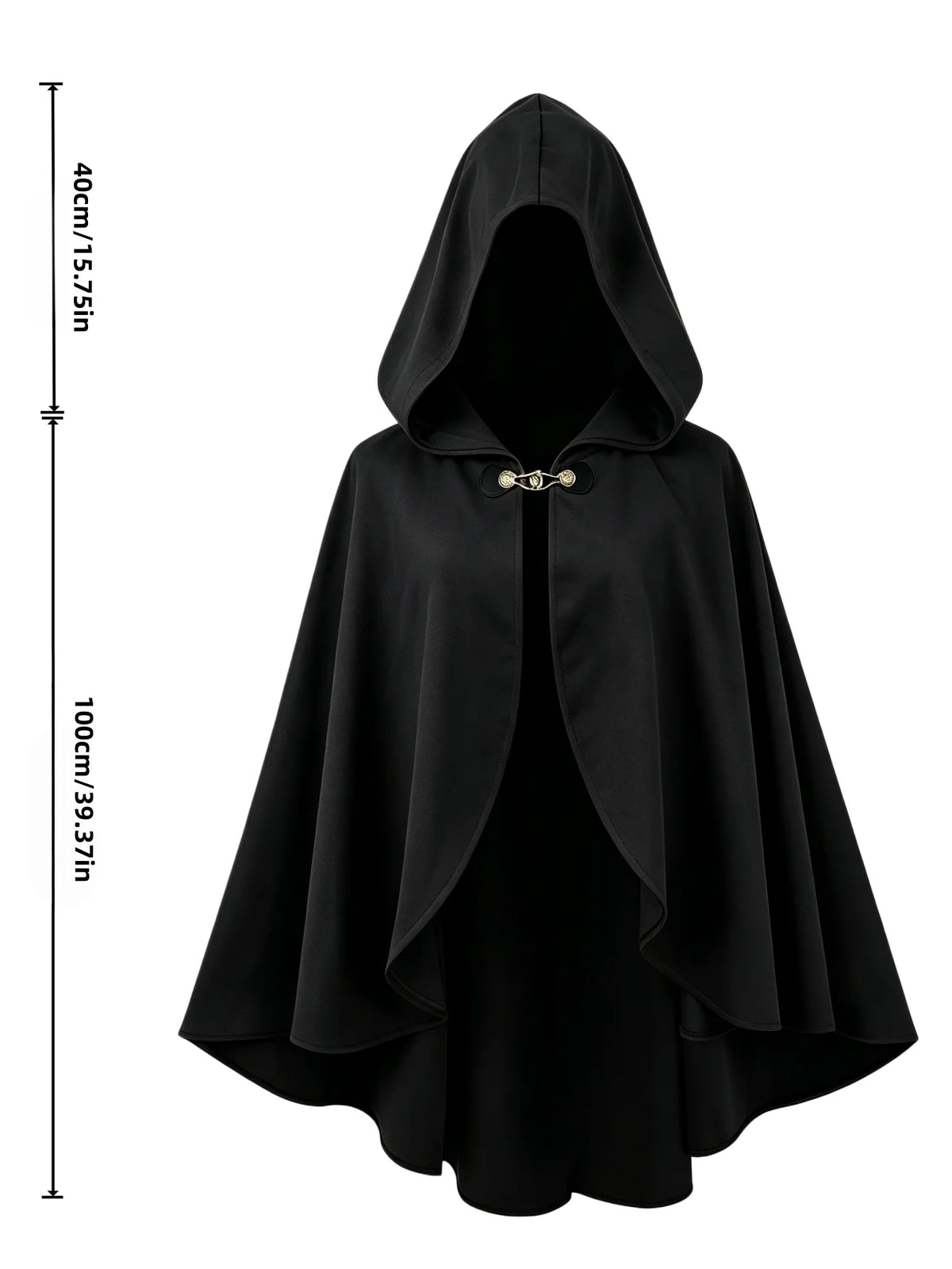 Halloween Costume Unisex Medieval Short Hooded Cape Renaissance Cloak Witch Wizard Cosplay Poncho Halloween LARP Fantasy Elf Ranger Costume Shawl