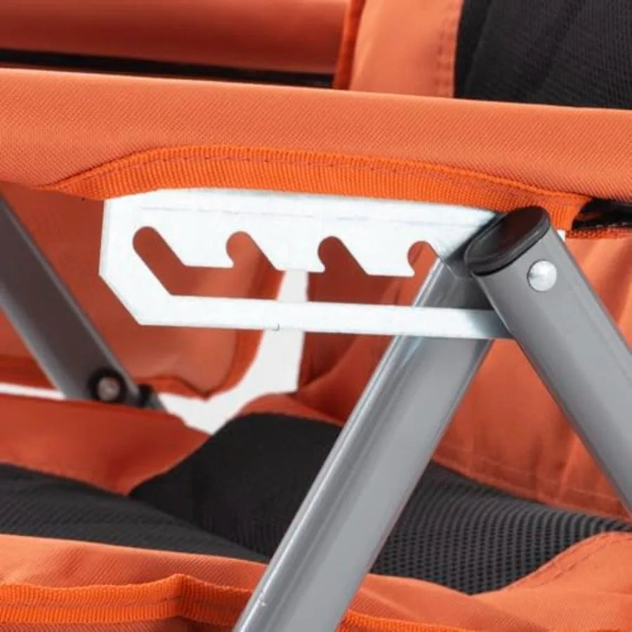 Portable Folding Camping Chair with Detachable Pillow Footrest Outdoor lightweight 5 positions adjustable beach chair foldable