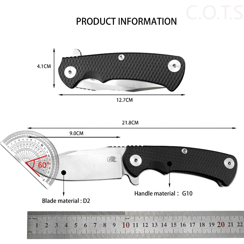 Rick Hinderer Knives XM18 EDC Multitool D2 Steel G10 Handle Survival Camping Outdoor Utility Folding Flipper Pocket Knives