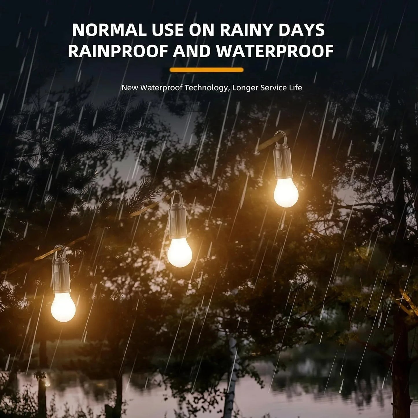 USB Rechargeable Outdoor  LED Lamp Bulbs High Brightness Emergency Light Hook Up Camping Fishing Portable Lantern Night Lights