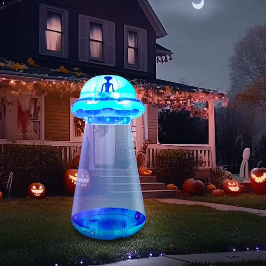 9 FT Tall UFO Halloween Inflatable  Decoration Halloween Blow Ups for Yard Decoration,  Halloween Decor with LEDs for Halloween Decorations Outside Halloween Party Decorations