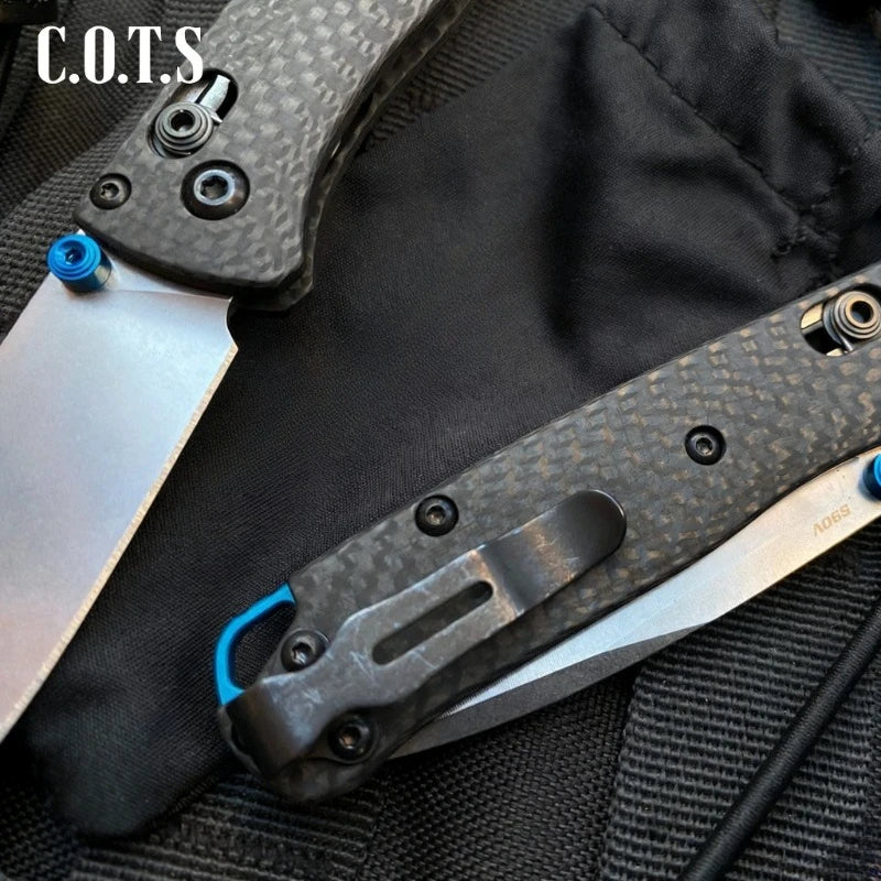 BM 535-3/533-3 Bugout AXIS Folding Knife Carbon Fiber Handles Outdoor Camping Hunting Pocket Tool with Box Christmas Gift