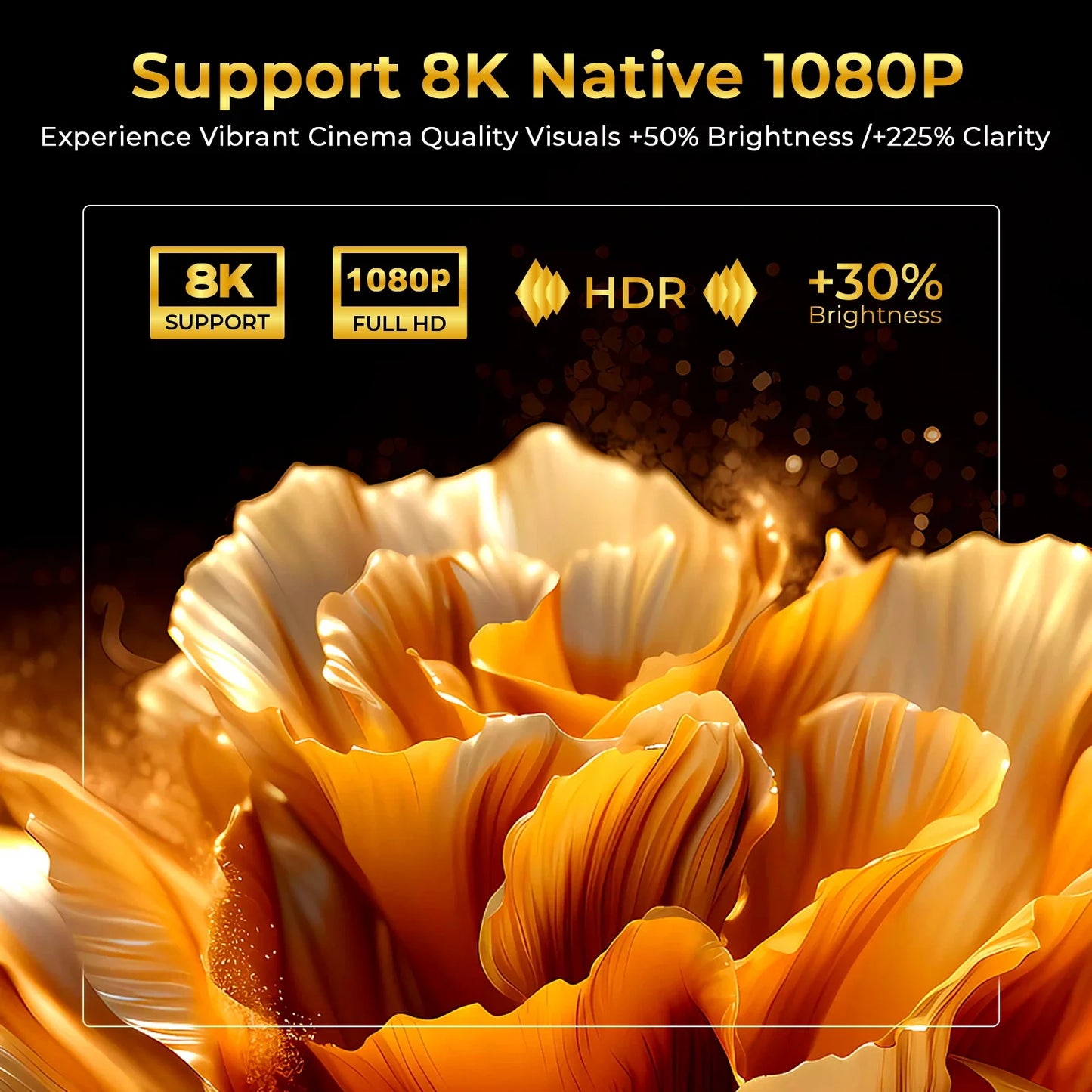 X7 Native 1080P Smart Projector Native 8K 4K Decoding/1000 ANSI/ with Android 14 OS, Compatible with Netflix YouTube, Auto Focus