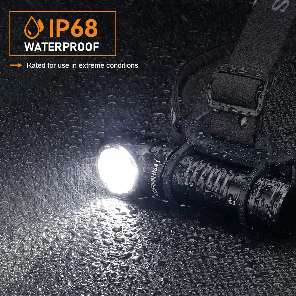 Headlamp 4000lm 21700 USB C Rechargeable with SST20 LED Torch Indicator with Magnetic Tail Flashlight