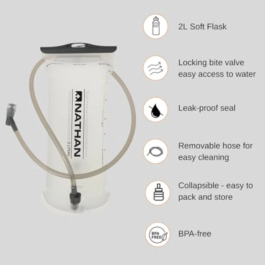 Hydration Vest with 2 L Bladder Included Running Vest for Men and Women Running Backpack w/ Smartphone Pocket One Size Fits Most