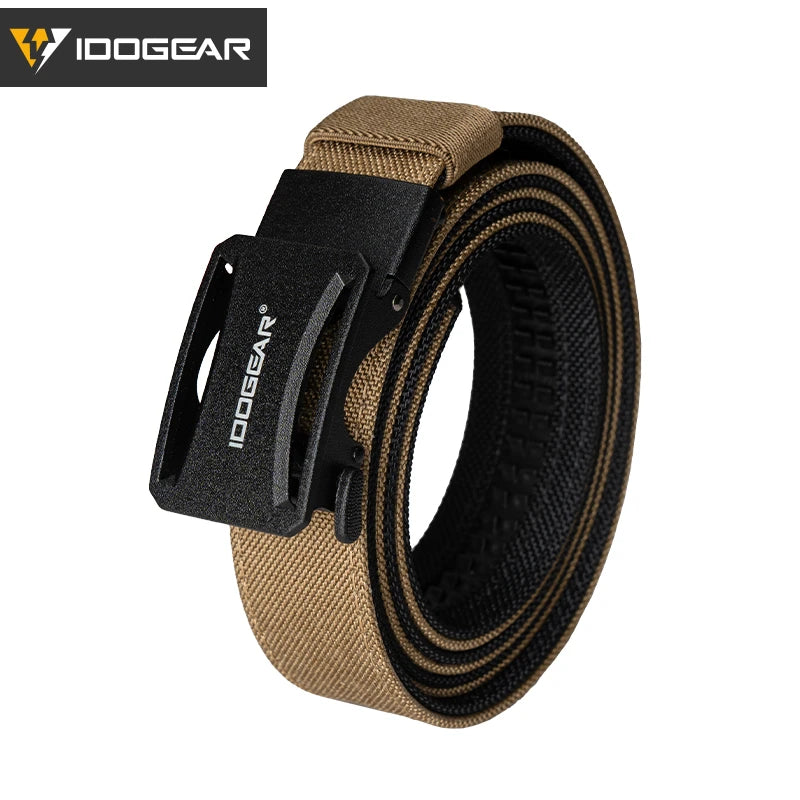 IDOGEAR Tactical Ratchet Belt 1.25” EDC Gun Belt Heavy-Duty Nylon CCW Belts with Quick-Adjust Buckle for IWB/OWB/AIWB Carry 3443