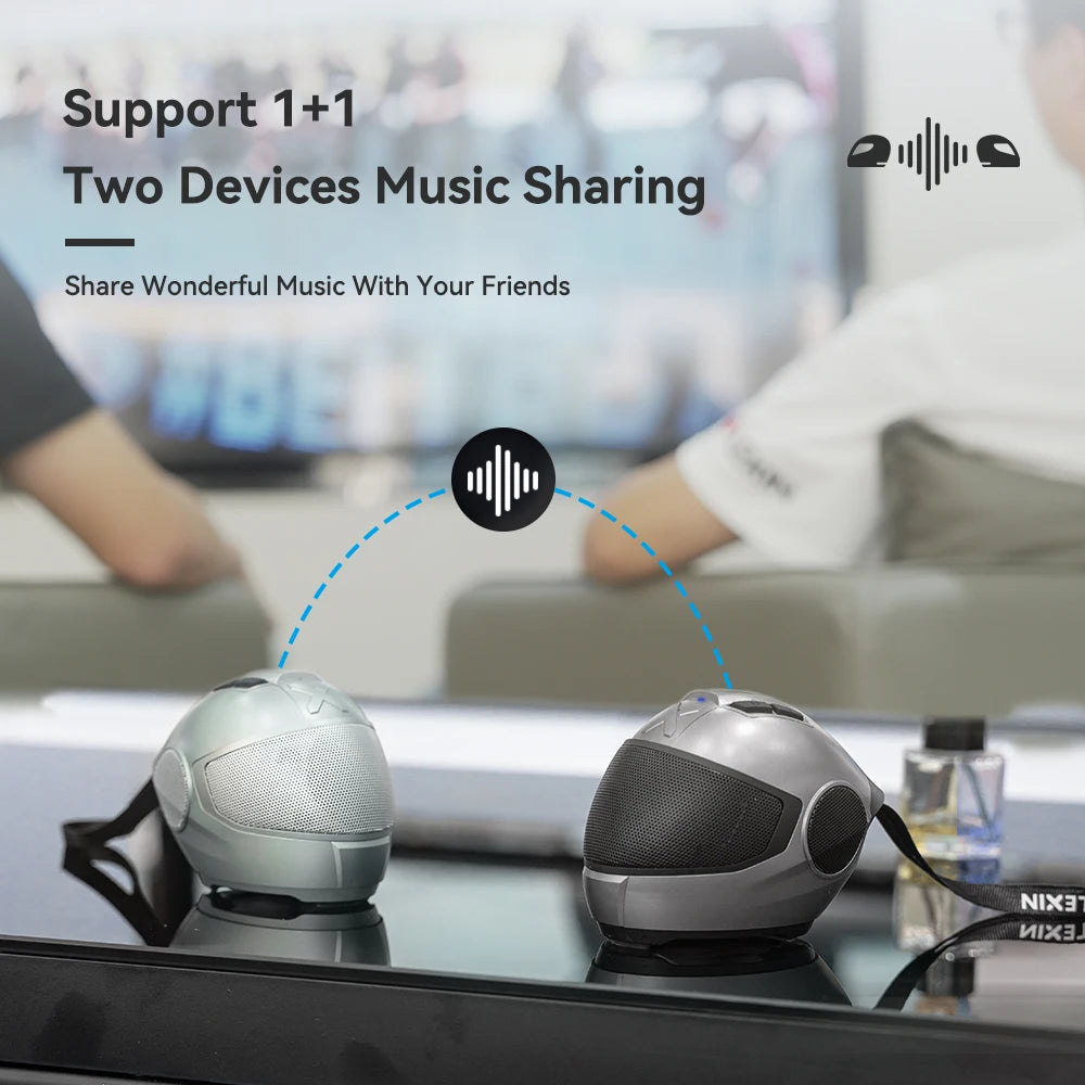 LEXIN Model-S Portable Bluetooth Speaker,Helmet Style Wireless Speaker,Powerful Loud Stereo Speakers, Deep Bass,IPX4 Waterproof