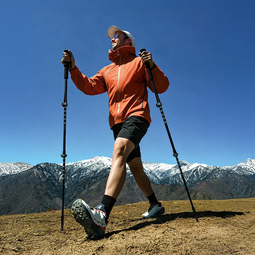 Night Cat Collapsible Trekking Pole: Lightweight Hiking Stick Adjustable Walking Pole for Backpacking Climbing