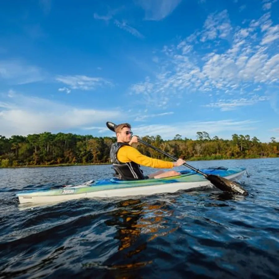 Recreational Sit in Kayak with Lightweight Patented Ram-X Material and Ergobreeze Seating System - 10 ft - Blue
