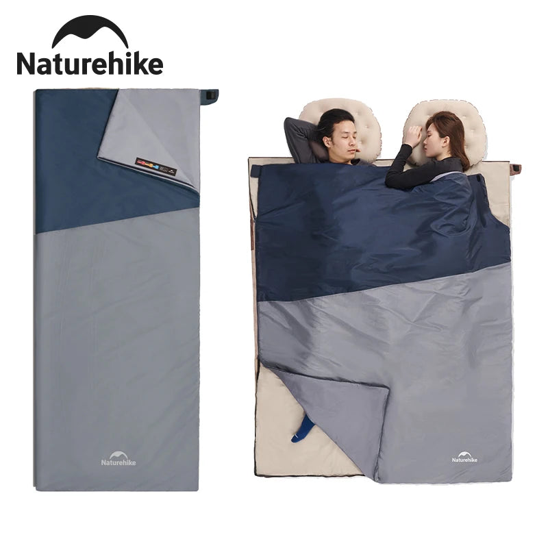 Naturehike Lightweight Compact Sleeping Bag Outdoor Camping Ultralight Envelope Sleeping Bag Portable Blanket Quilt with Compression Sack