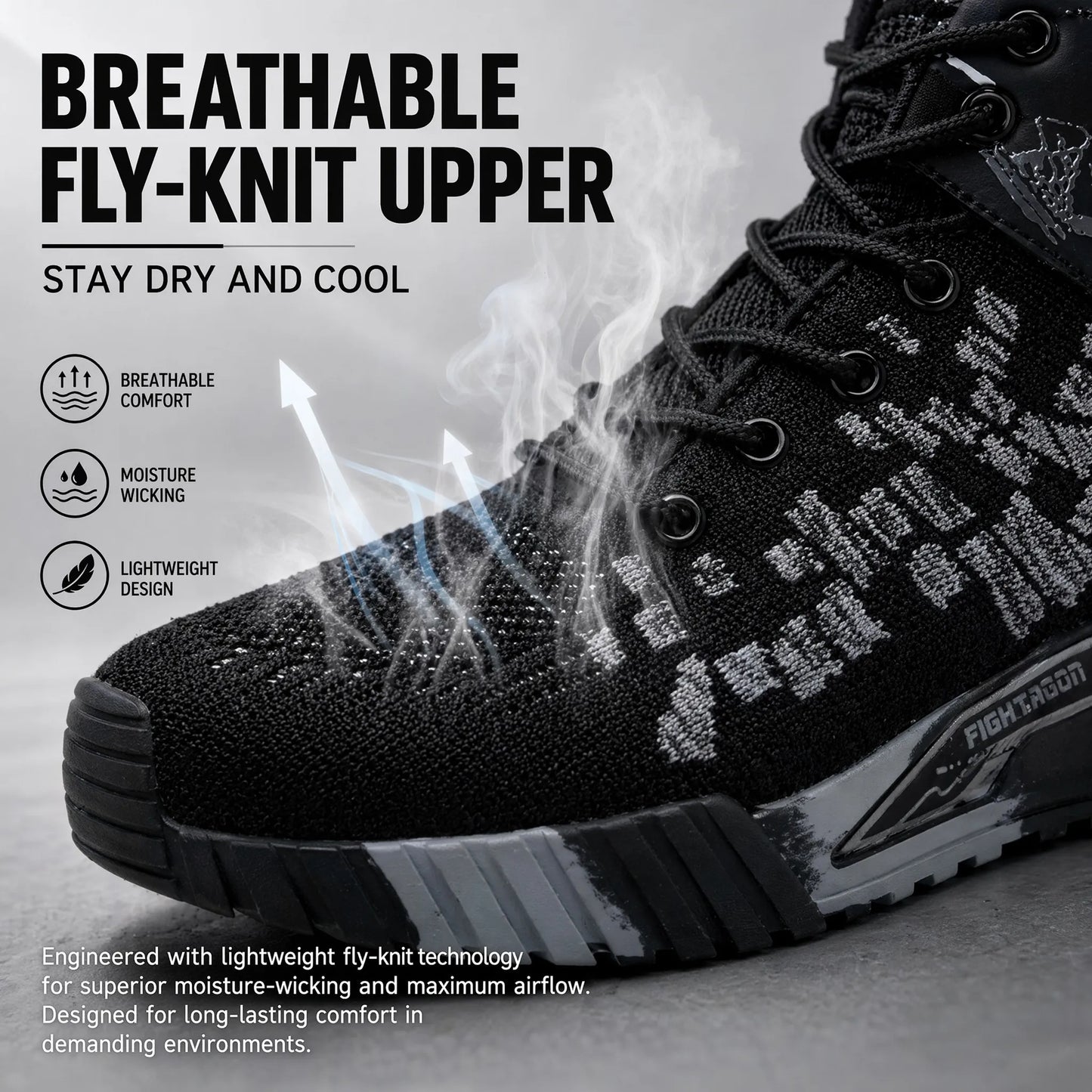 Breathable Camo Men Indestructible Steel Toe Construction Work Boots Anti-smash Stab-resistant Safety Shoes Biker Botas Para Hombre