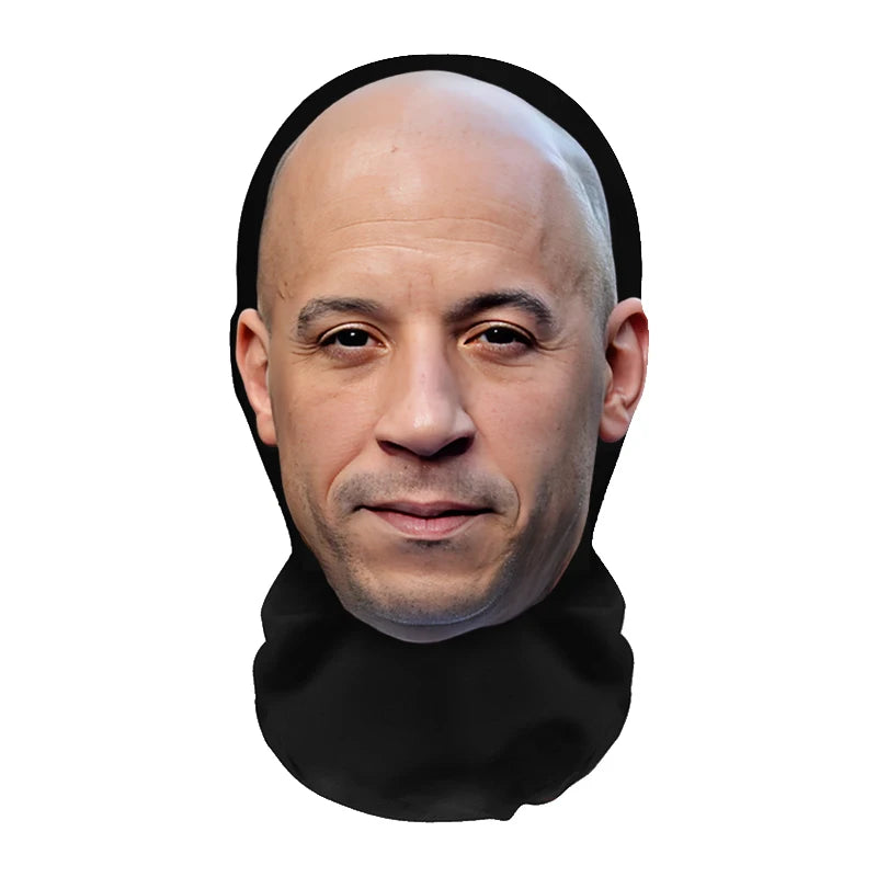 Funny Full Face Mask 3D Printed Celebrity Face Masks Elastic Mesh Halloween Cosplay Party Props Balaclava Headcovers