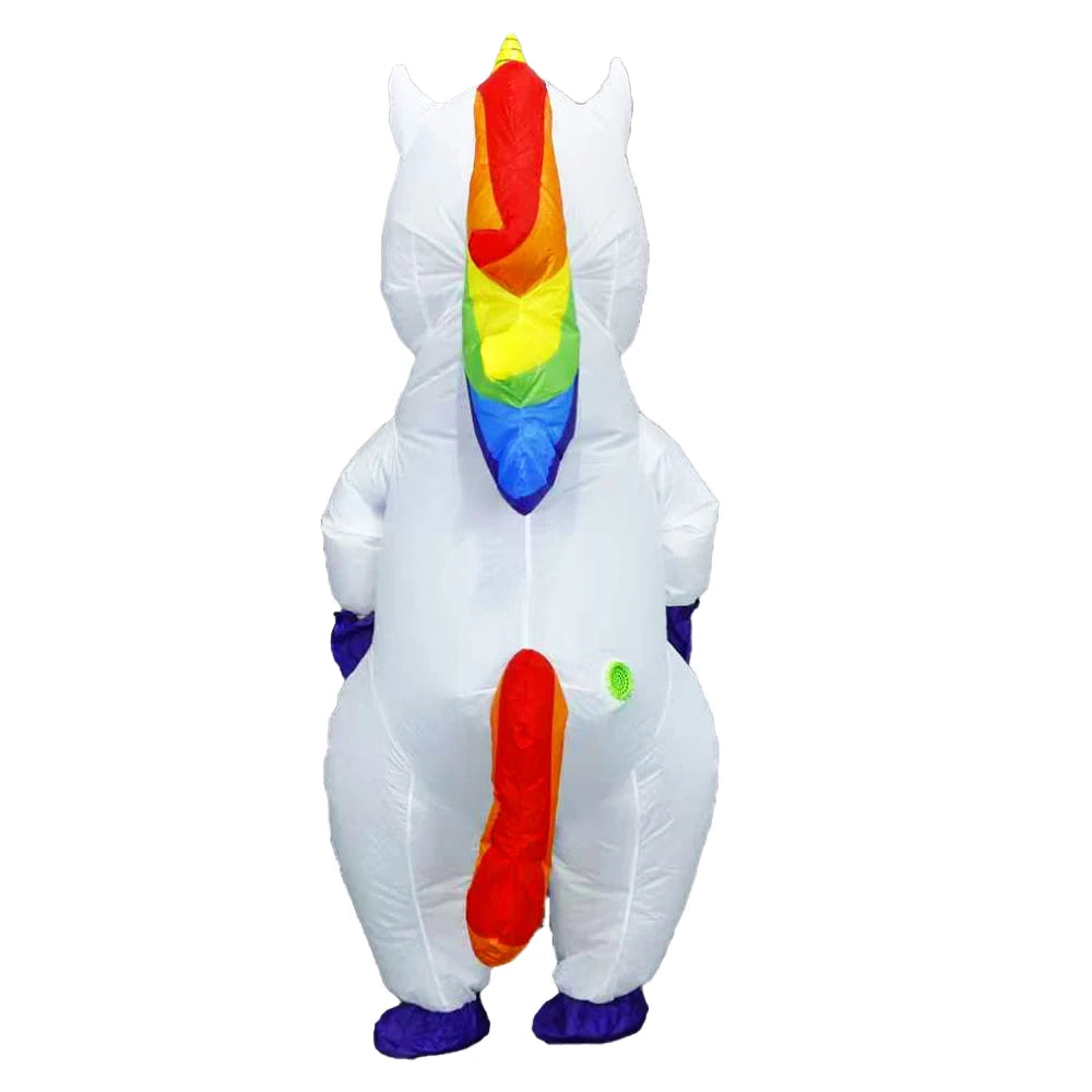 Unicorn Inflatable Costume Mascot Adult Parade Character Cosplay Animal Birthday Halloween Party Event Set