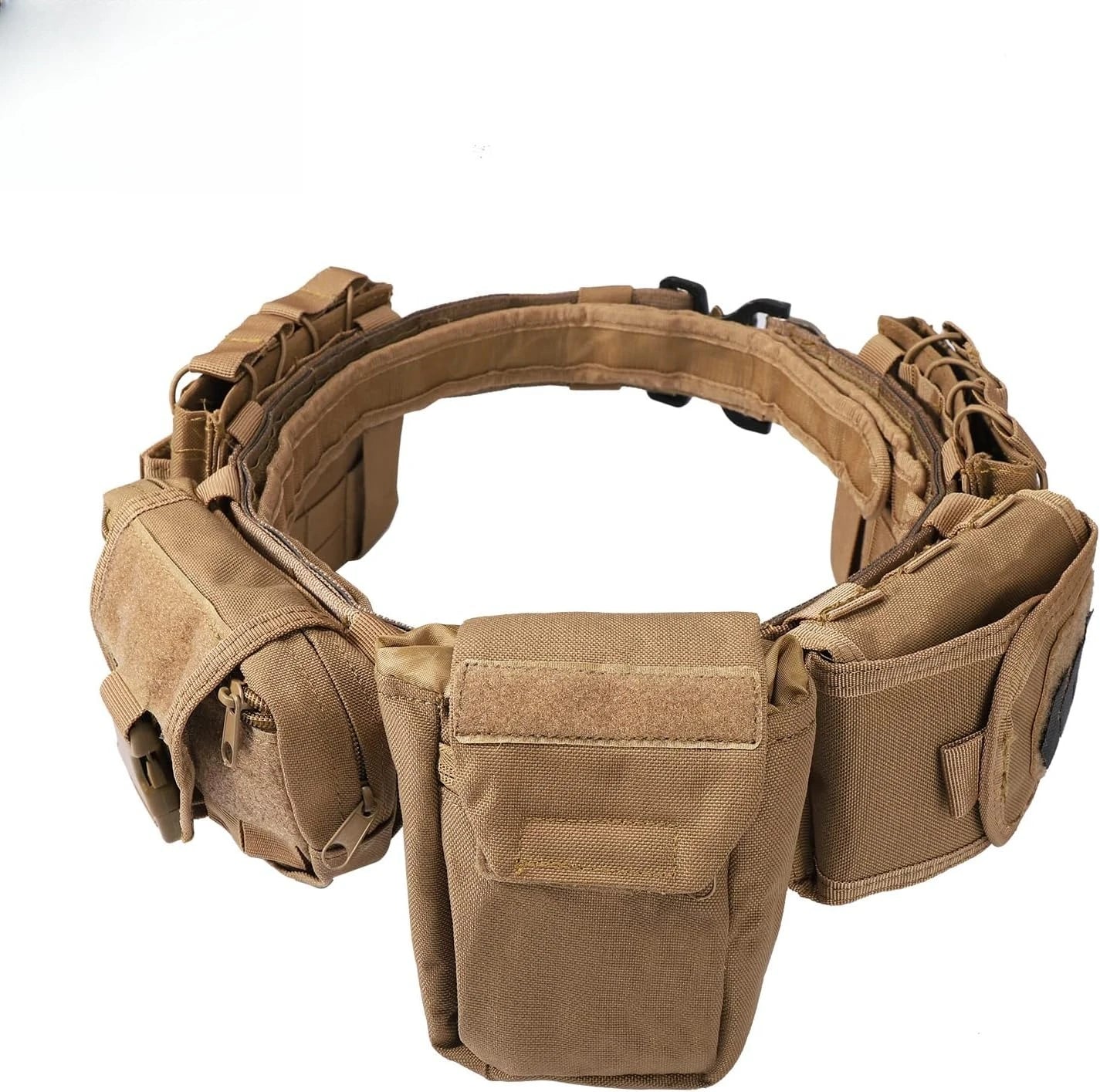 Tactical Battle Belts for Men- Quick Release Trigger Airsoft Belt Heavy Duty Belts with Pouches 7 PCS