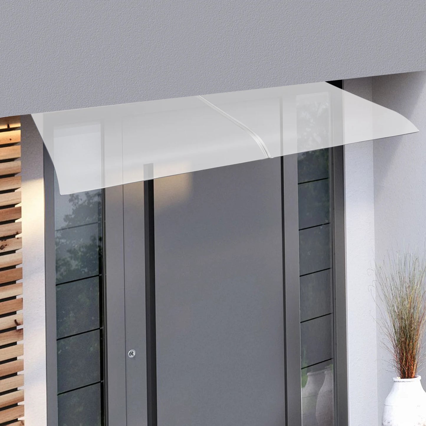 Rain Shelter Cover Rainproof Door Window Awning Invisible Outdoor Front Door Overhang Canopy High Quality 160x49cm/200x34.5cm