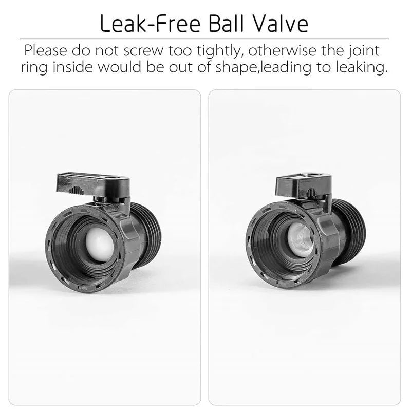 1pcs 3/4" Plastic Garden Hose Shut Off Valve Standard Water Shutoff Valve Shut Off Ball Valve Thread Connector Coupling For Water