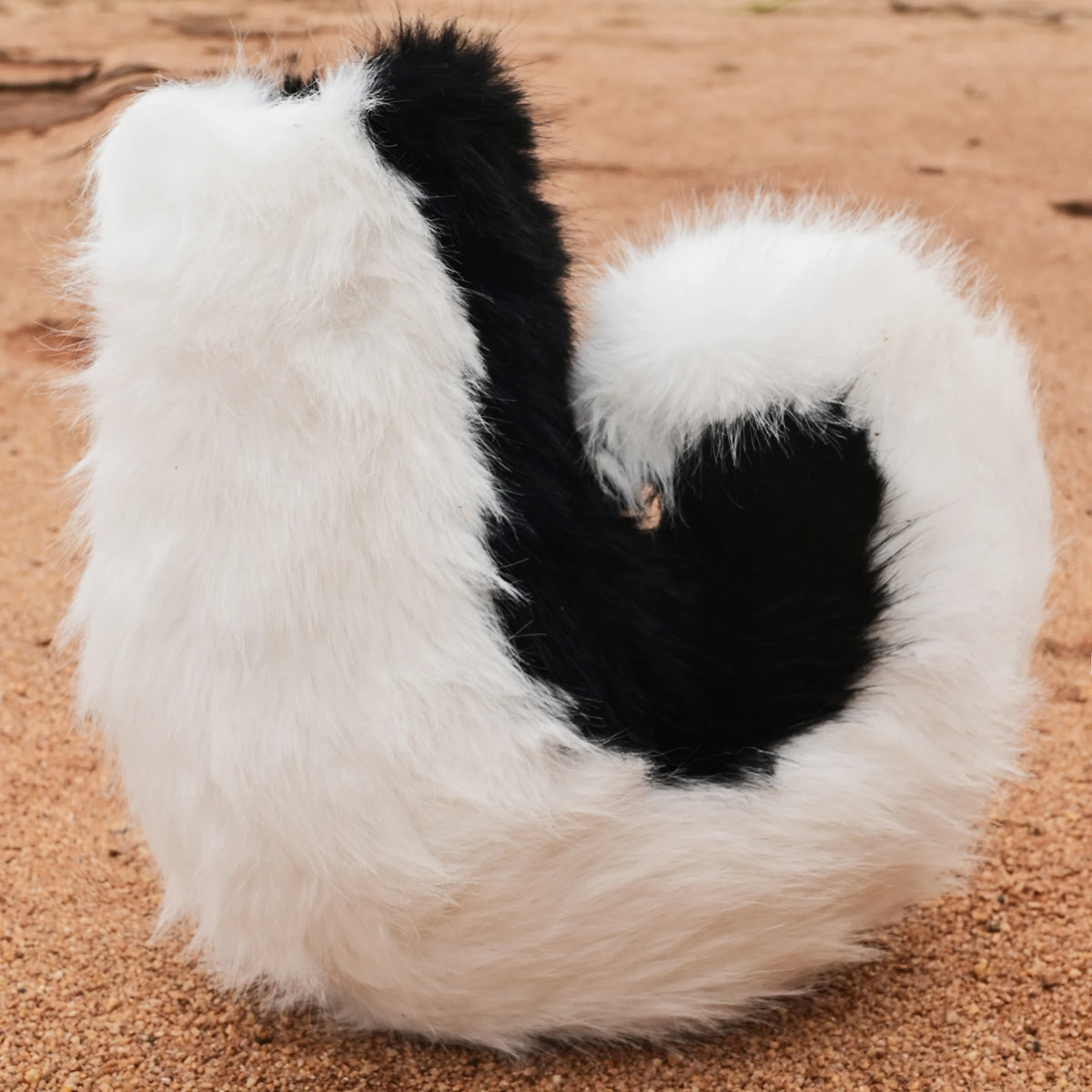 Handmade Shiba Inu Curled Tail Cosplay Furry Dog Tail Plush Fox Wolf Tail with Adjustable Waist Belt Faux Fur Fursuit Accessory for Halloween Costume Anime Rave Festival Party Props