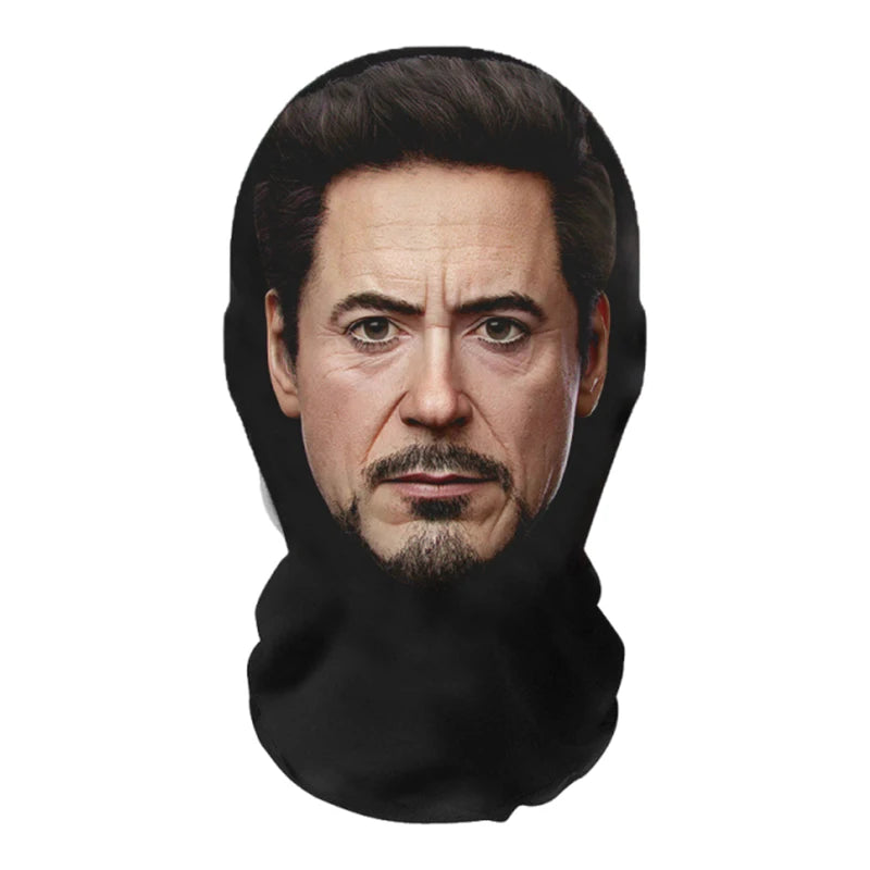 3D Seamless Perspective Funny Celebrity Face Mask Unisex Sunscreen Headcovers Halloween Cosplay Headwear