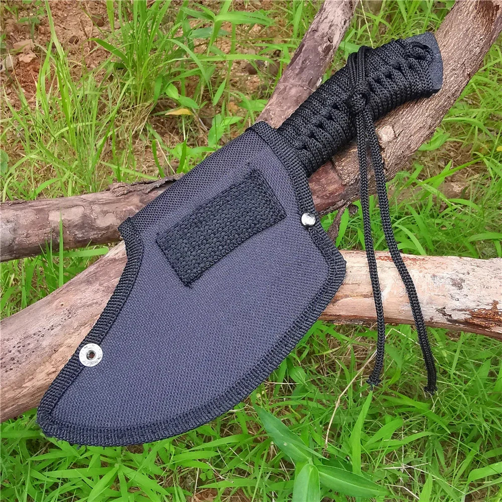 Compact Outdoor Tomahawk: Stainless Steel Blade with Non-Slip Handle, Jungle Camping Machete & Survival Multi-Tool for Life-Saving
