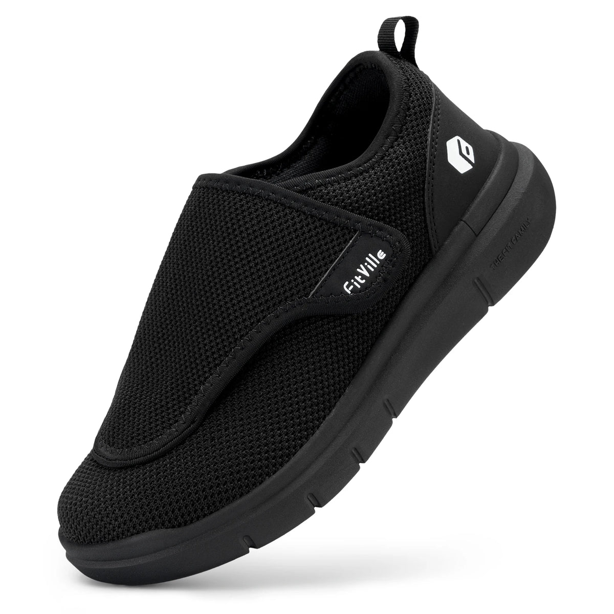 Fittington Diabetic Shoes For Men Extra Wide Slip-on Loafers Swollen Feet Adjustable Walking Shoes For Elderly Foot Pain Relief