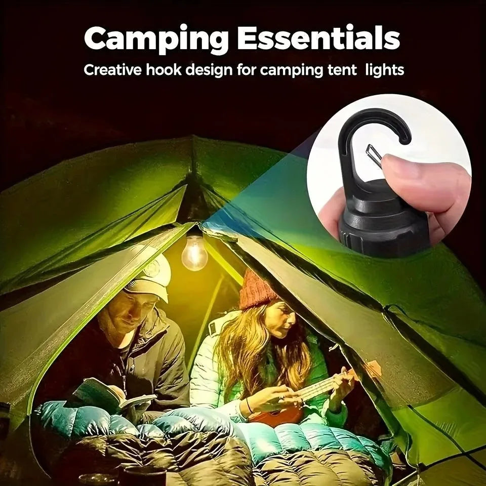 USB Rechargeable Outdoor  LED Lamp Bulbs High Brightness Emergency Light Hook Up Camping Fishing Portable Lantern Night Lights