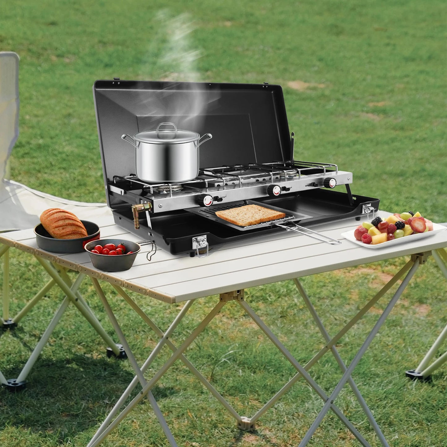 4.5kw (328.5g/H) Gas Camping Stove, A Portable Cooking Stove Suitable For Camping, Barbecuing, Gathering, Picnicking