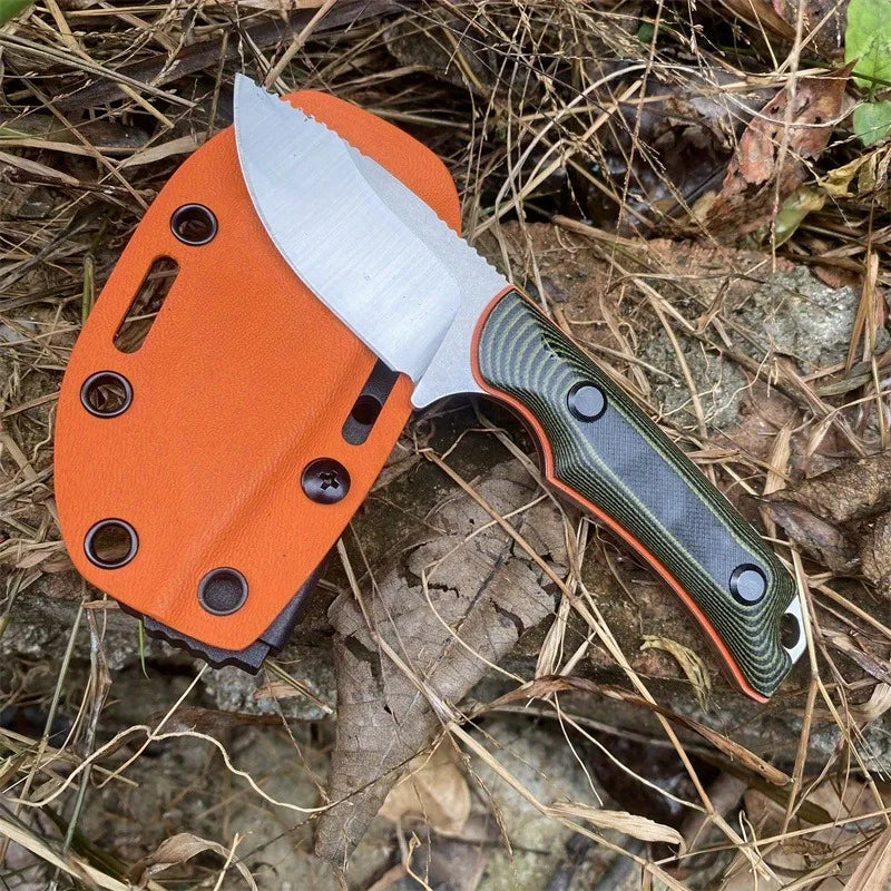 Two-tone G10 Handle 8Cr13Mov Blade Fixed Blade Straight Knife Outdoor Hunting Self-defense EDC with Sheath Knives
