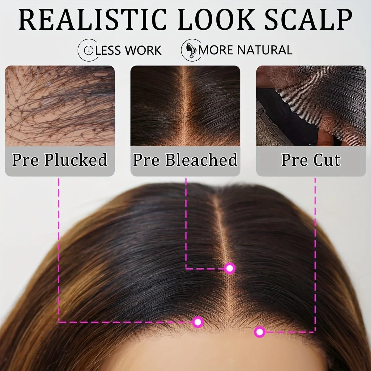 Wigs for Women for Halloween Featuring Ombre Brown Highlights, a Lace Front Made of Human Hair in Shades 1B/30, with a Body Wave Design. These 4X4 Ombre Brown Wigs Have a Natural Appearance, Elegant Style