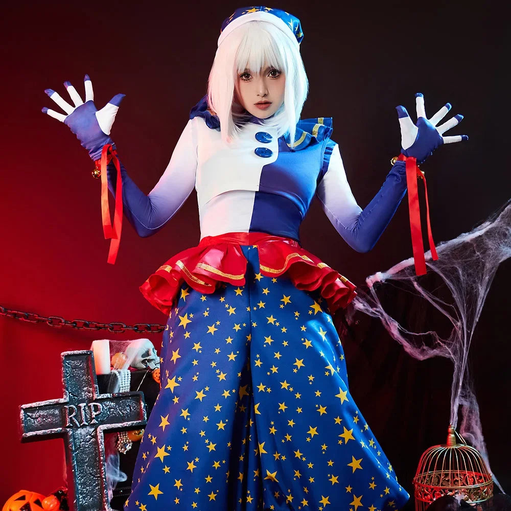 Miccostumes Security Breach Moondrop Cosplay Costume for Halloween Top Vest and Pants with Hat Gloves