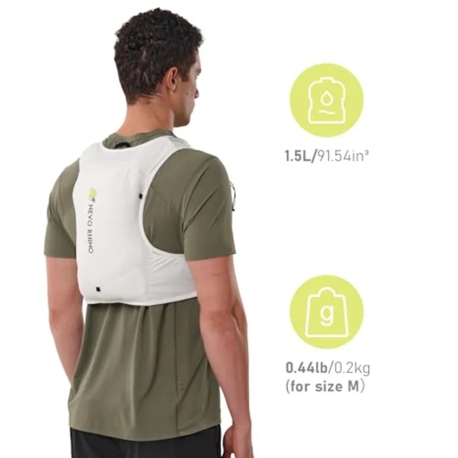 Running Vest for Women Men Hydration Backpack with 2 TPU 500ML Soft Flask Lightweight Breathable Running Hydration Vest for Tri
