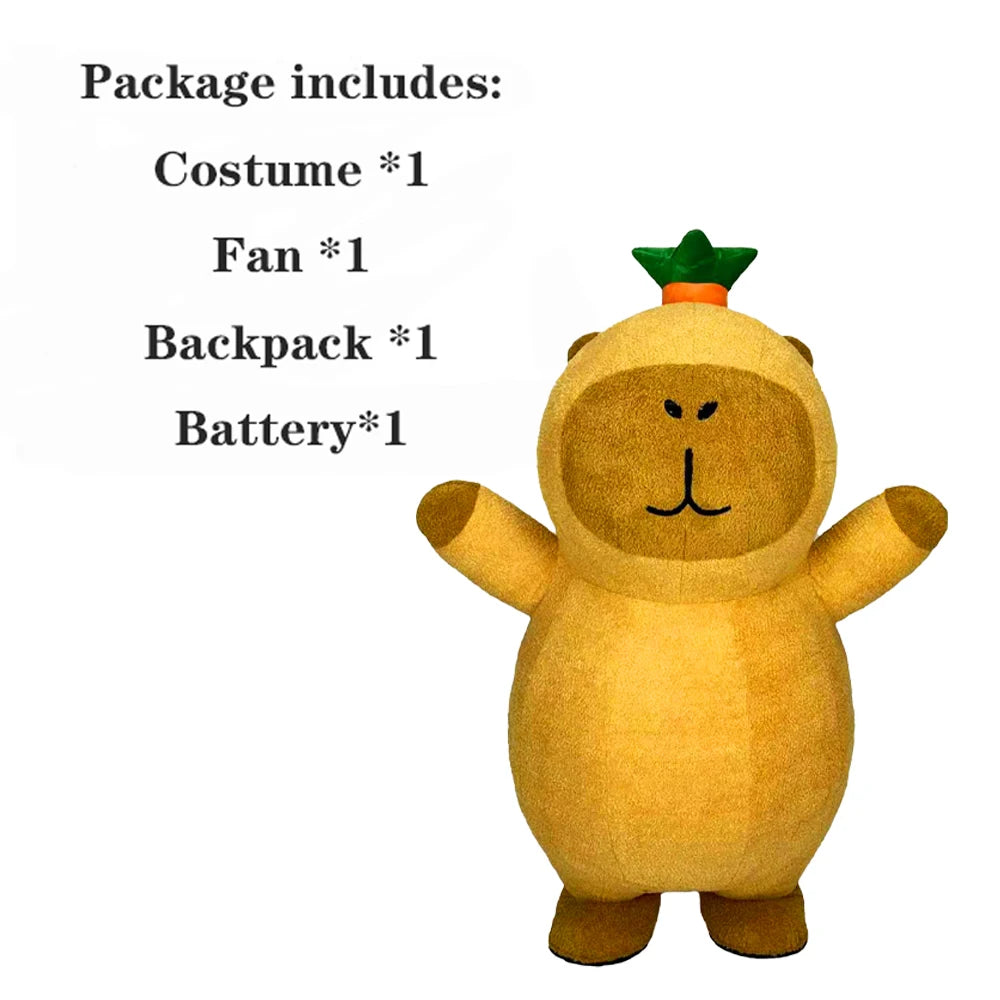 2.6m Capibala Inflatable Costume Mascot Parade Adult Character Cosplay Animal Birthday Halloween Party Event Plush Set