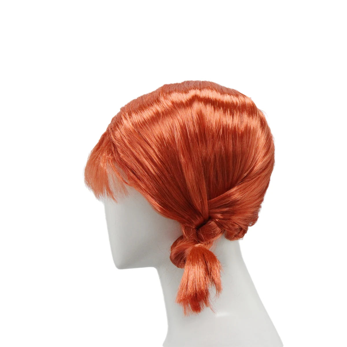 Orange Red High Quality Synthetic Fiber Heat Resistant Cosplay Wig with Bangs Double Side Braids Box Braids Outward Center Part Adjustable Cap for Women Girls Party Halloween Costume Role Play Stage Show Photo Shoot