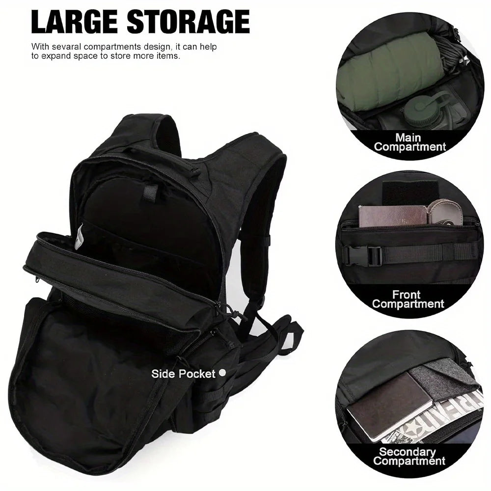 Tactical Molle Backpack, Large Capacity EDC Hiking Backpack,Multi Functional Outdoor Sports Backpack Suitable for Mountaineering