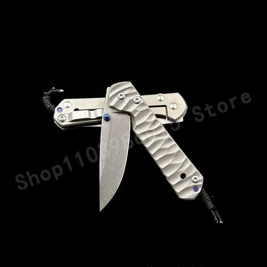 Titanium Alloy Folding Knife Hardened D2 Steel Blade Vehicle Window Breaker Rescue Tool Hiking Equipment Field Survival Knife