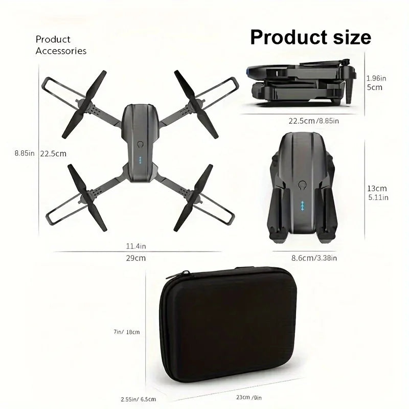 Drone With Dual Camera, 2025 Newest Foldable Drone With App Control, FPV Live Video RC Quadcopter With Camera For Adults Beginners