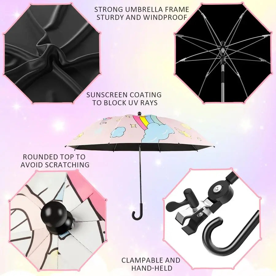 Pack Kids Camping Chair Kids Beach Chair with Umbrella Foldable Storage Cup Holder Durable, wearResistant, NonSlip, Lightweight
