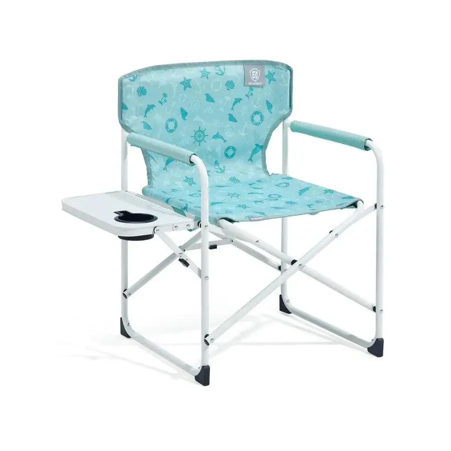 Kids Directors Chair with Side table for Camping, RV amp Sports, Padded Kid Outdoor Seat with Safety Lock, Lightweight Portable