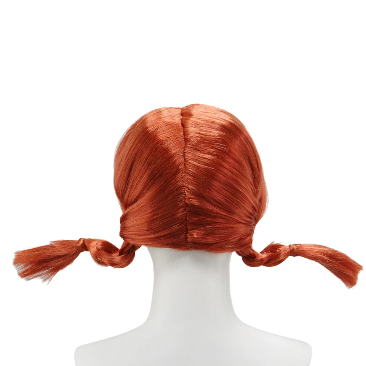 Orange Red High Quality Synthetic Fiber Heat Resistant Cosplay Wig with Bangs Double Side Braids Box Braids Outward Center Part Adjustable Cap for Women Girls Party Halloween Costume Role Play Stage Show Photo Shoot