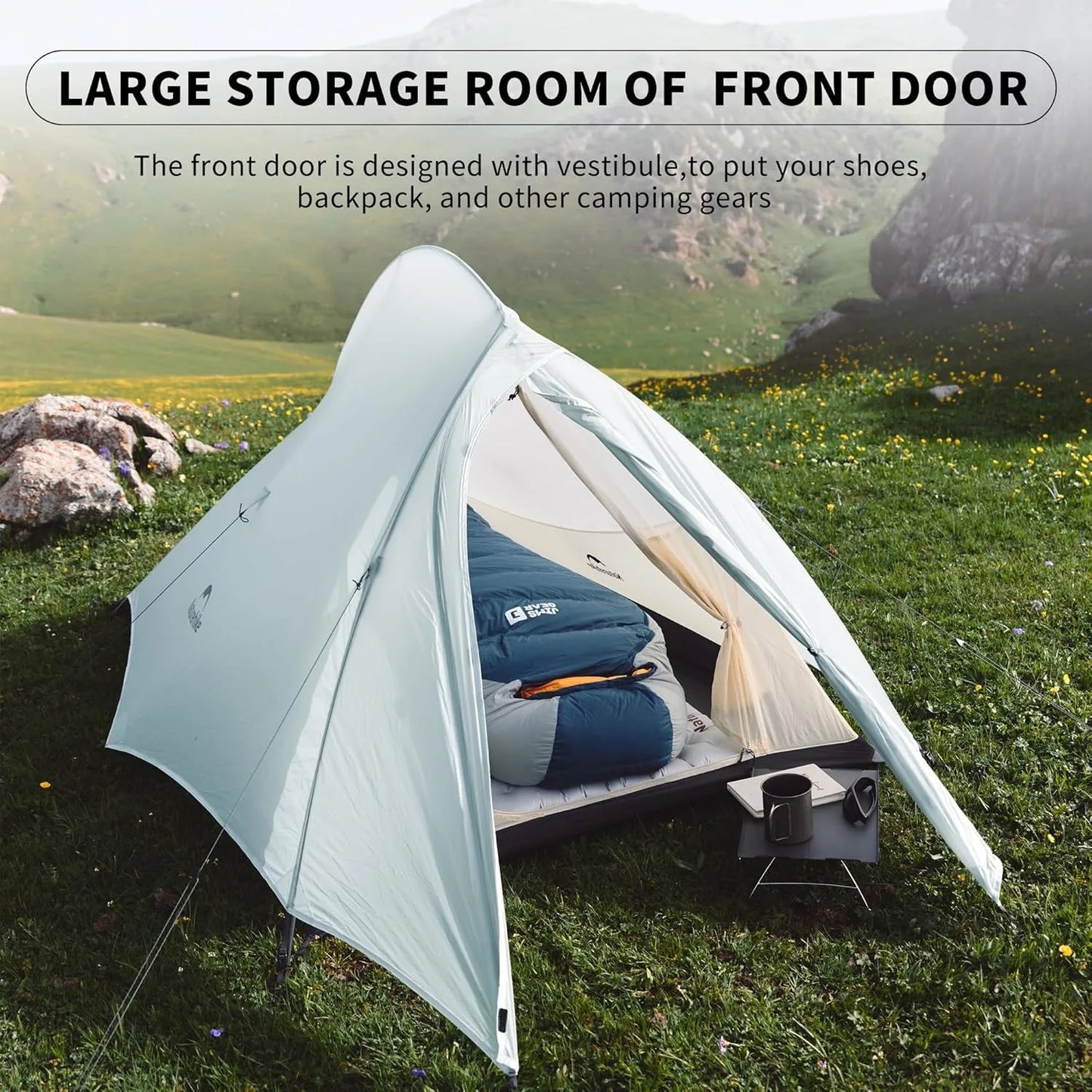 Naturehike Cloud Up UL 1/2 Person Tent Ultralight Camping Tent Double Layer Waterproof Backpacking Tent Outdoor Hiking Tent